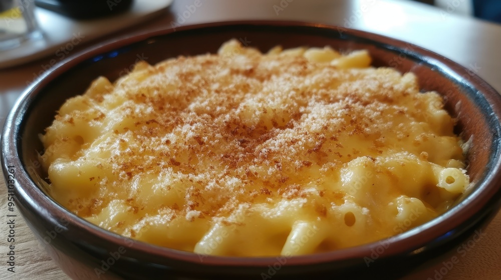 Delectable Homemade Macaroni and Cheese in a Rustic Bowl Delectable Homemade Macaroni and Cheese in a Rustic Bowl