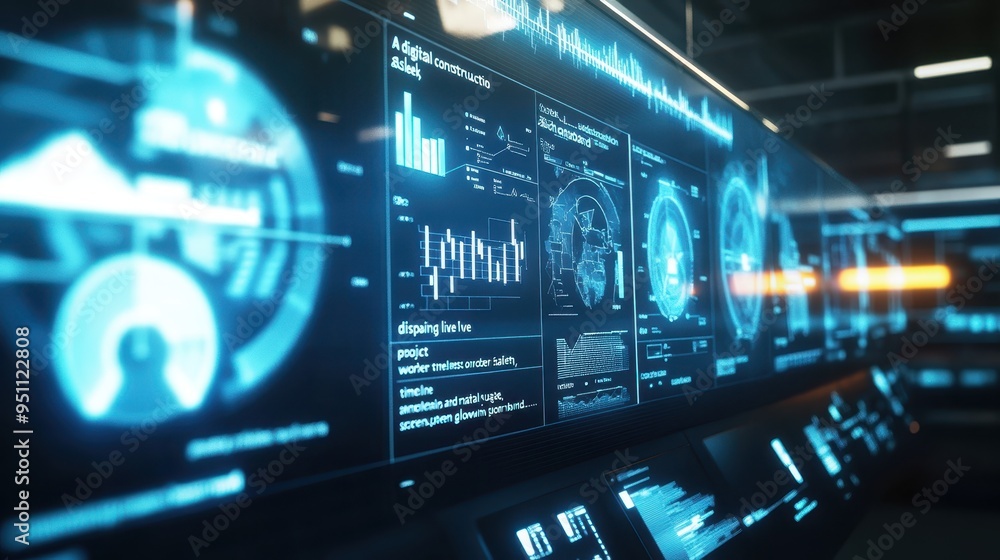 Futuristic Data Visualization Dashboard with Graphs and Charts Futuristic Data Visualization Dashboard with Graphs and Charts