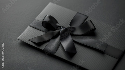 Black Gift Envelope with Bow
