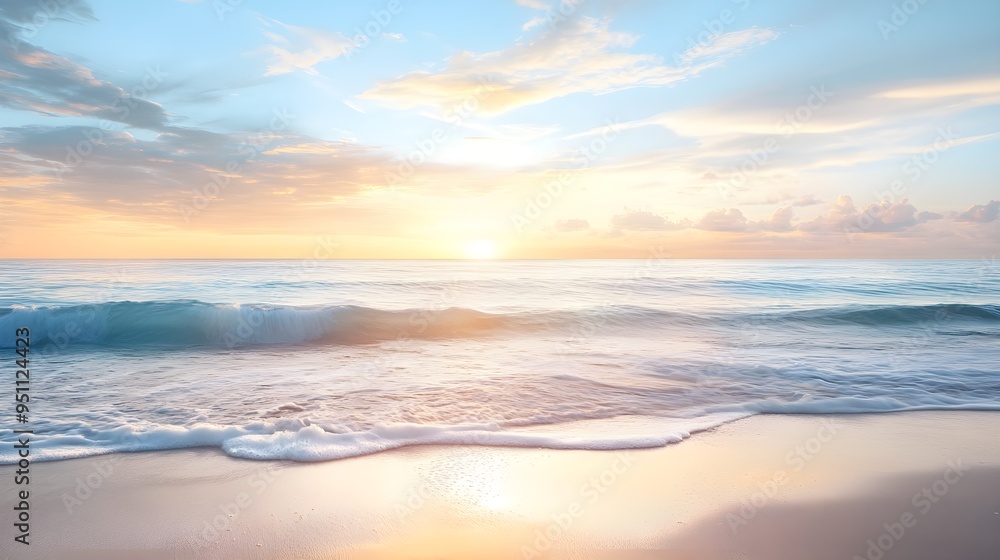 Serene beach sunset, fluid oil brushwork, sky filled with warm tones, gentle waves, hand-painted detail Serene beach sunset, fluid oil brushwork, sky filled with warm tones, gentle waves, hand-painted detail