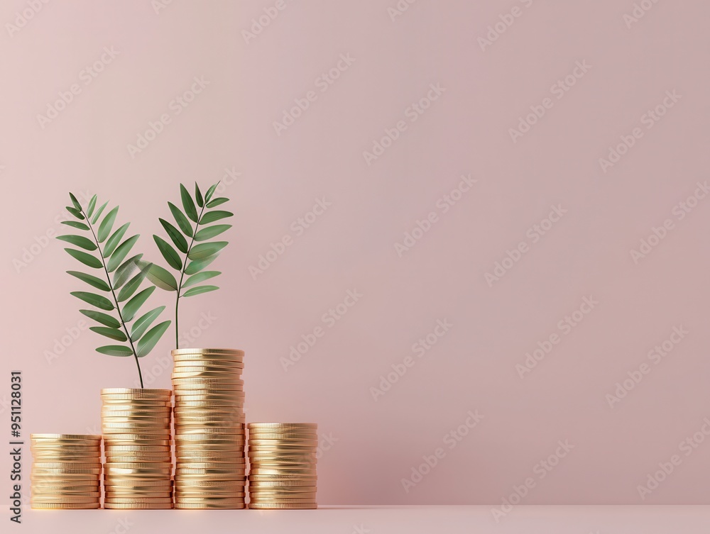 Inflation rate, price level increase, 3D illustration