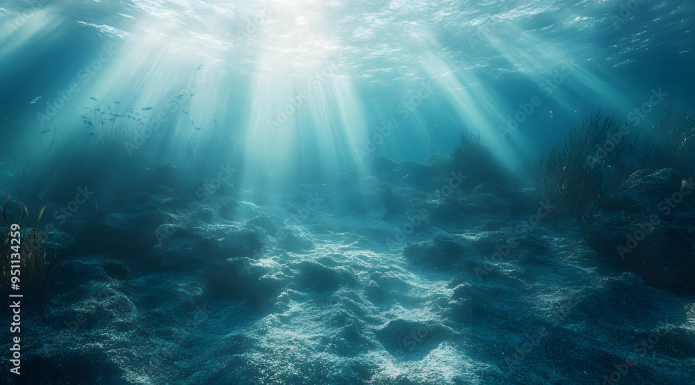 Underwater View of the Ocean Floor with Rays of Sunlight Streaming Through the Water, Capturing a Serene and Majestic Scene, Ideal for Marine Life, Ocean Exploration, and Nature-Themed Designs
Underwater View of the Ocean Floor with Rays of Sunlight Streaming Through the Water, Capturing a Serene and Majestic Scene, Ideal for Marine Life, Ocean Exploration, and Nature-Themed Designs