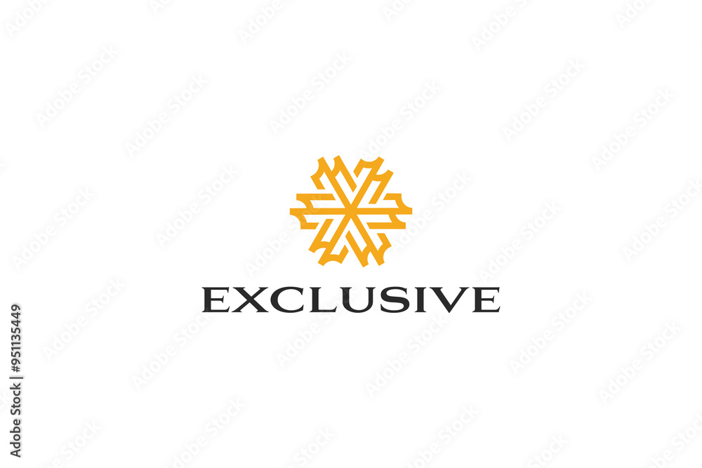 Exclusive Logo Monogram Abstract Geometric Shape Business Royal Premium Company Label Exclusive Logo Monogram Abstract Geometric Shape Business Royal Premium Company Label