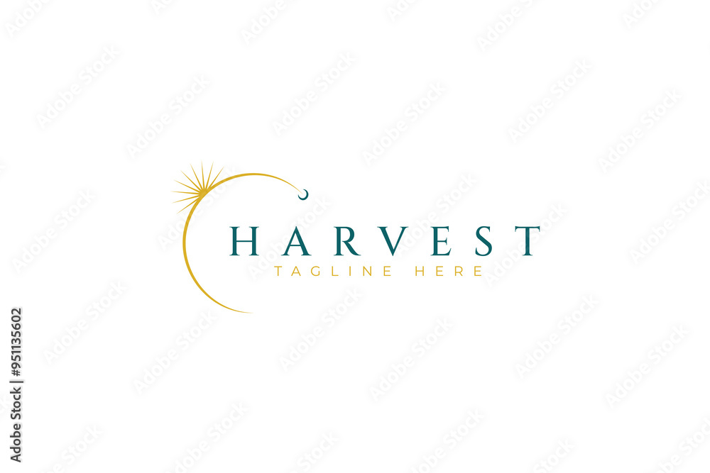 Sunrise Morning Scenic Logo Concept for Harvest Natural Farm Agricultural Sustainable Sign Symbol Sunrise Morning Scenic Logo Concept for Harvest Natural Farm Agricultural Sustainable Sign Symbol