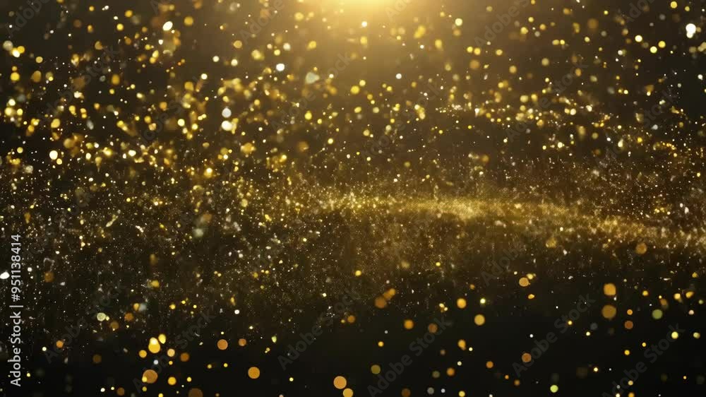 Sparkling Particles and Glitter Dots in Slow Motion on a Dark Background Sparkling Particles and Glitter Dots in Slow Motion on a Dark Background