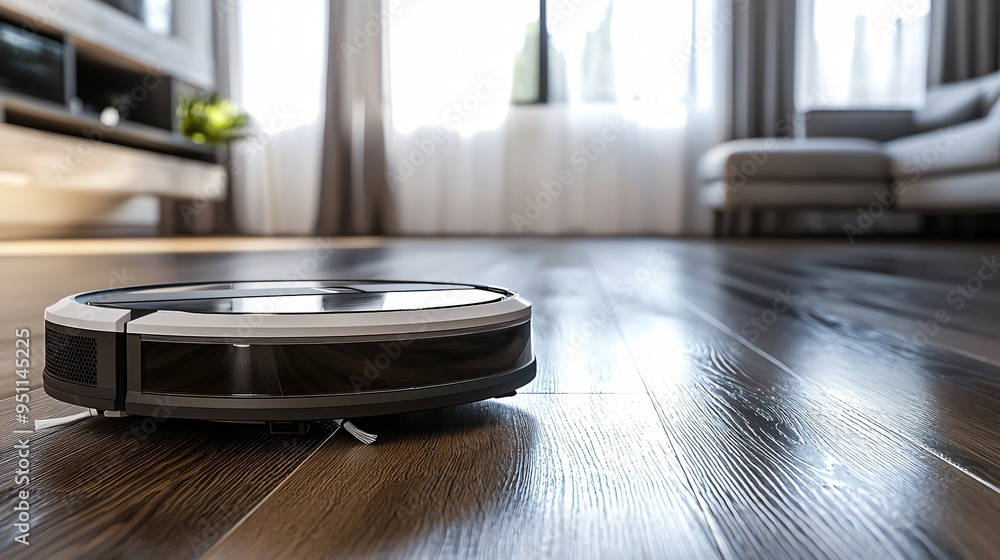 Smart cleaning robot, automated housework with modern equipment Smart cleaning robot, automated housework with modern equipment