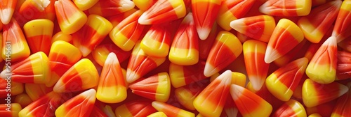 Colorful candy corn for Halloween photo