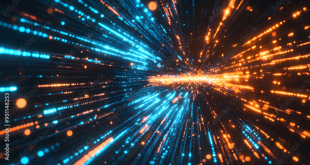 A High-Speed Futuristic Background with Blue and Orange Light Streaks
A High-Speed Futuristic Background with Blue and Orange Light Streaks