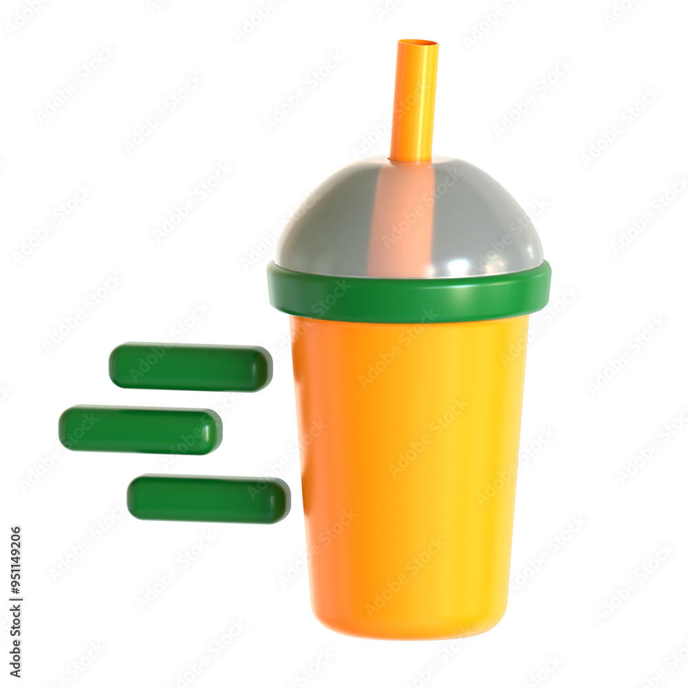 drink delivery 3D icon illustration drink delivery 3D icon illustration