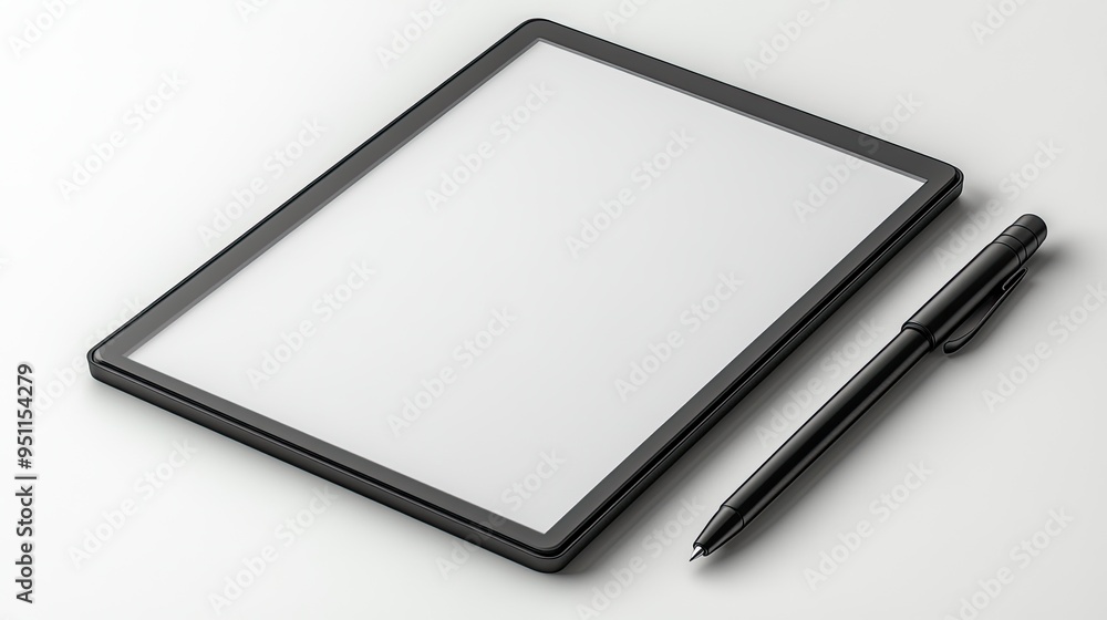 Digital notepad with handwriting recognition, ultra-thin with e-ink screen, under bright light Digital notepad with handwriting recognition, ultra-thin with e-ink screen, under bright light