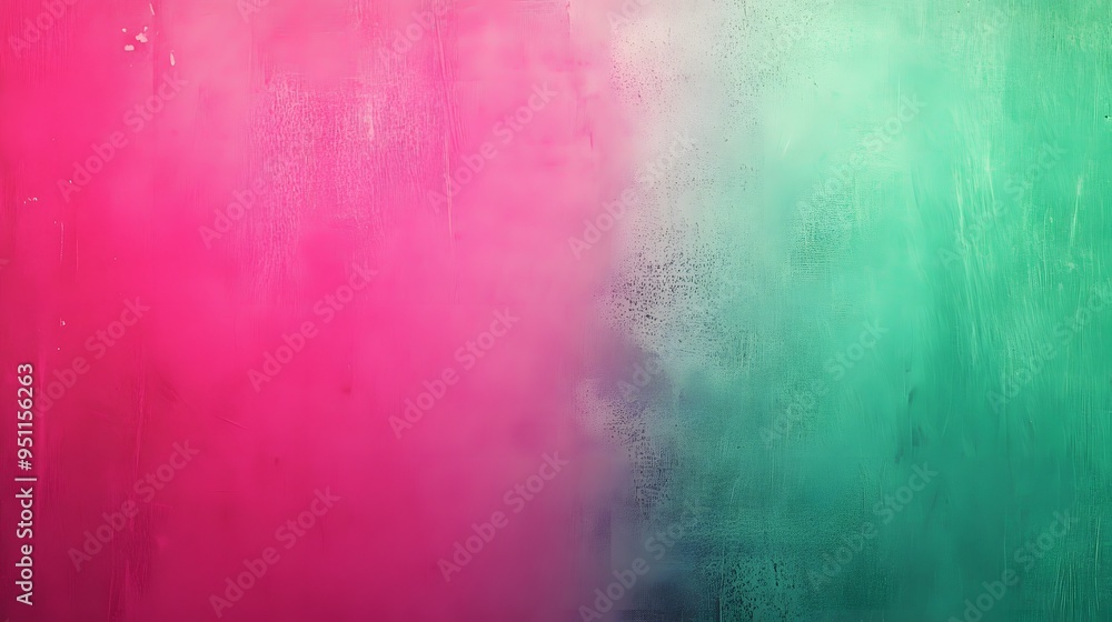 Obraz premium Wave Gradient, Pink and Green Shapes, Abstract Image, Texture, Pattern Background, Wallpaper, Cover and Screen for Smartphone, PC, Laptop, 9:16 and 16:9 Format