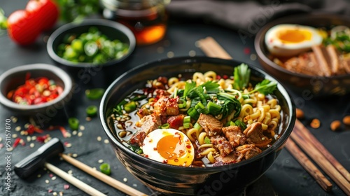 Wallpaper Mural Delicious Ramen Bowl with Egg Torontodigital.ca