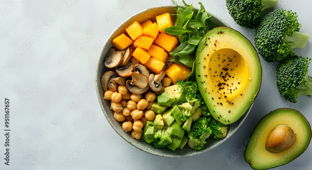 A Vibrant Bowl of Avocado, Butternut Squash, and Chickpeas
A Vibrant Bowl of Avocado, Butternut Squash, and Chickpeas