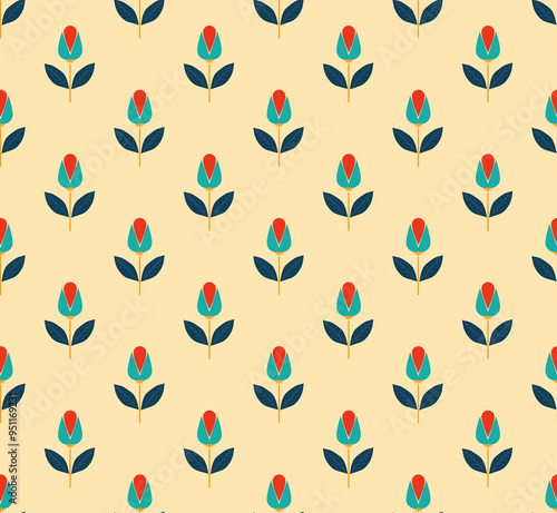 seamless pattern with flowers