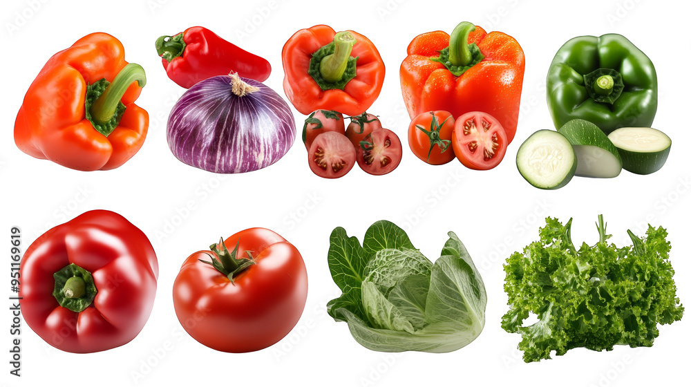 Fresh Vegetables Collection Bell Peppers Tomatoes Zucchini Onion Cabbage Lettuce Fresh Vegetables Collection Bell Peppers Tomatoes Zucchini Onion Cabbage Lettuce