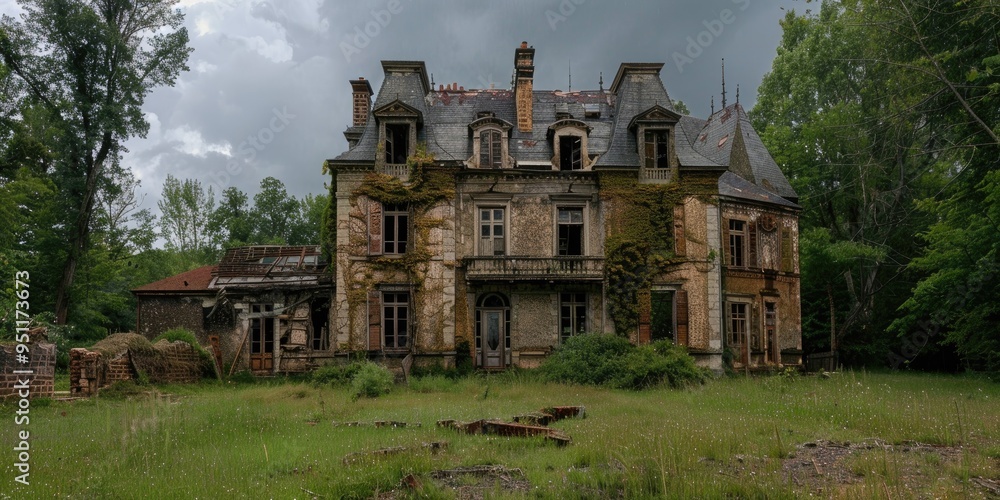 An aged deserted manor Residence An aged deserted manor Residence