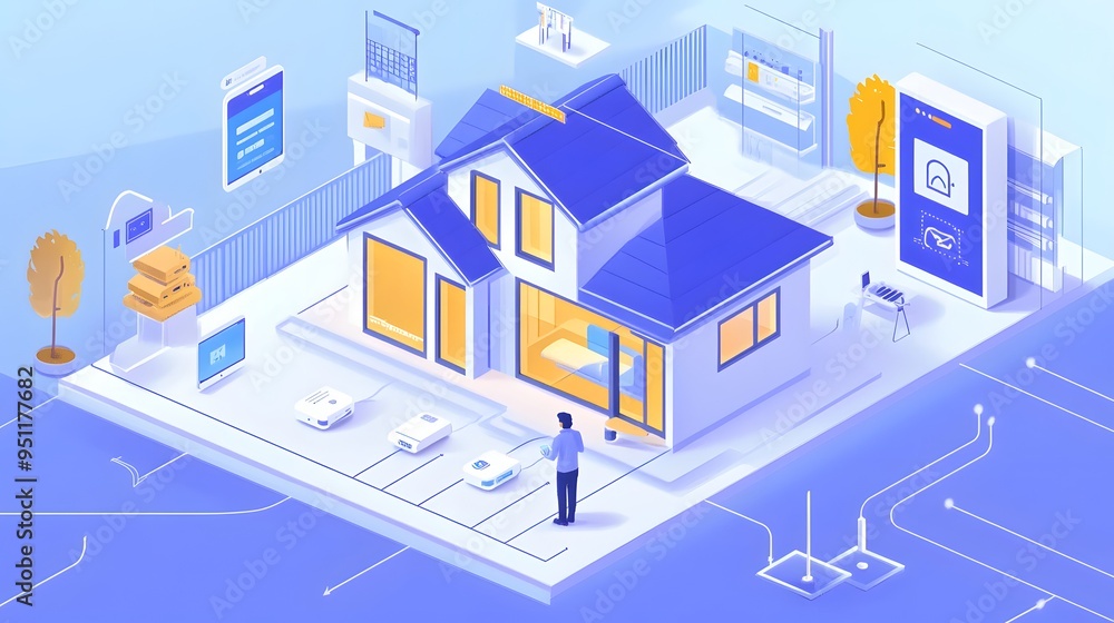 25. A smart home technician configuring various IoT devices in a home setting 25. A smart home technician configuring various IoT devices in a home setting