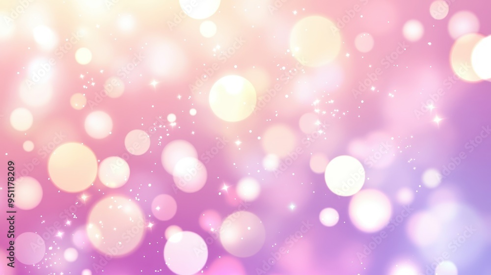 Abstract Pink and Yellow Bokeh Background with Sparkling Lights Abstract Pink and Yellow Bokeh Background with Sparkling Lights