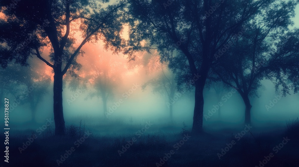 A foggy forest at dawn, with trees emerging from the mist, offering a mysterious and tranquil atmosphere with ample room for messaging. A foggy forest at dawn, with trees emerging from the mist, offering a mysterious and tranquil atmosphere with ample room for messaging.
