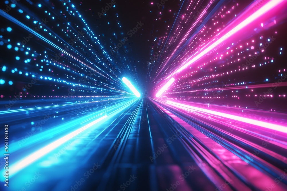 Abstract motion speed glowing effect background created with Generative AI Abstract motion speed glowing effect background created with Generative AI
