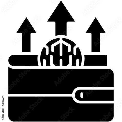 Staking Icon. Crypto Stake Proof Pictogram Graphic Illustration. Isolated Simple Solid Icon For Infographic, App and Web Button.