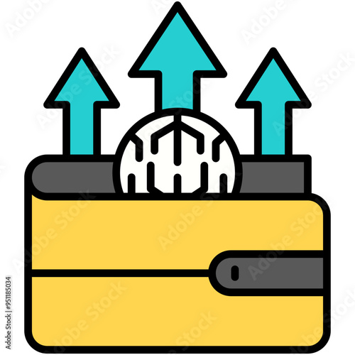 Staking Icon. Crypto Stake Proof Pictogram Graphic Illustration. Isolated Simple Filled Line Icon For Infographic, App and Web Button.