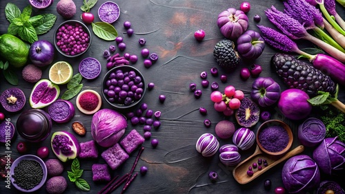 Vibrant purple food art that sparks joy and celebrates flavors and textures