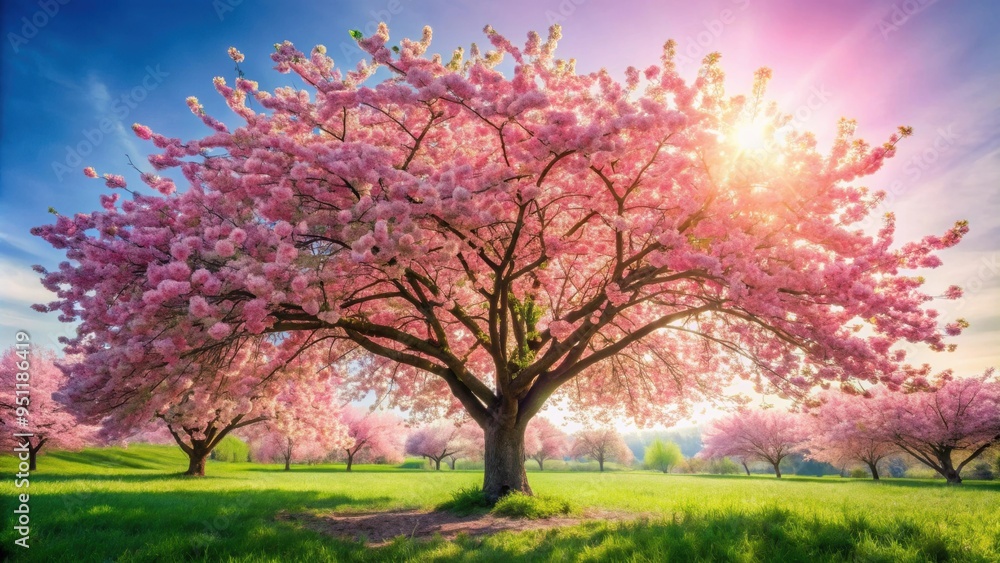 Lush cherry blossom tree representing love blooming in spring season, romantic, blossoming, pink, tree, love, spring, petals Lush cherry blossom tree representing love blooming in spring season, romantic, blossoming, pink, tree, love, spring, petals