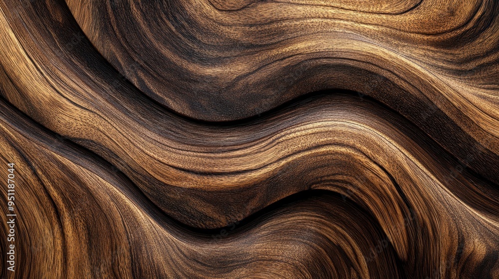 Abstract Wavy Brown Wood Grain Texture Background. Abstract Wavy Brown Wood Grain Texture Background.
