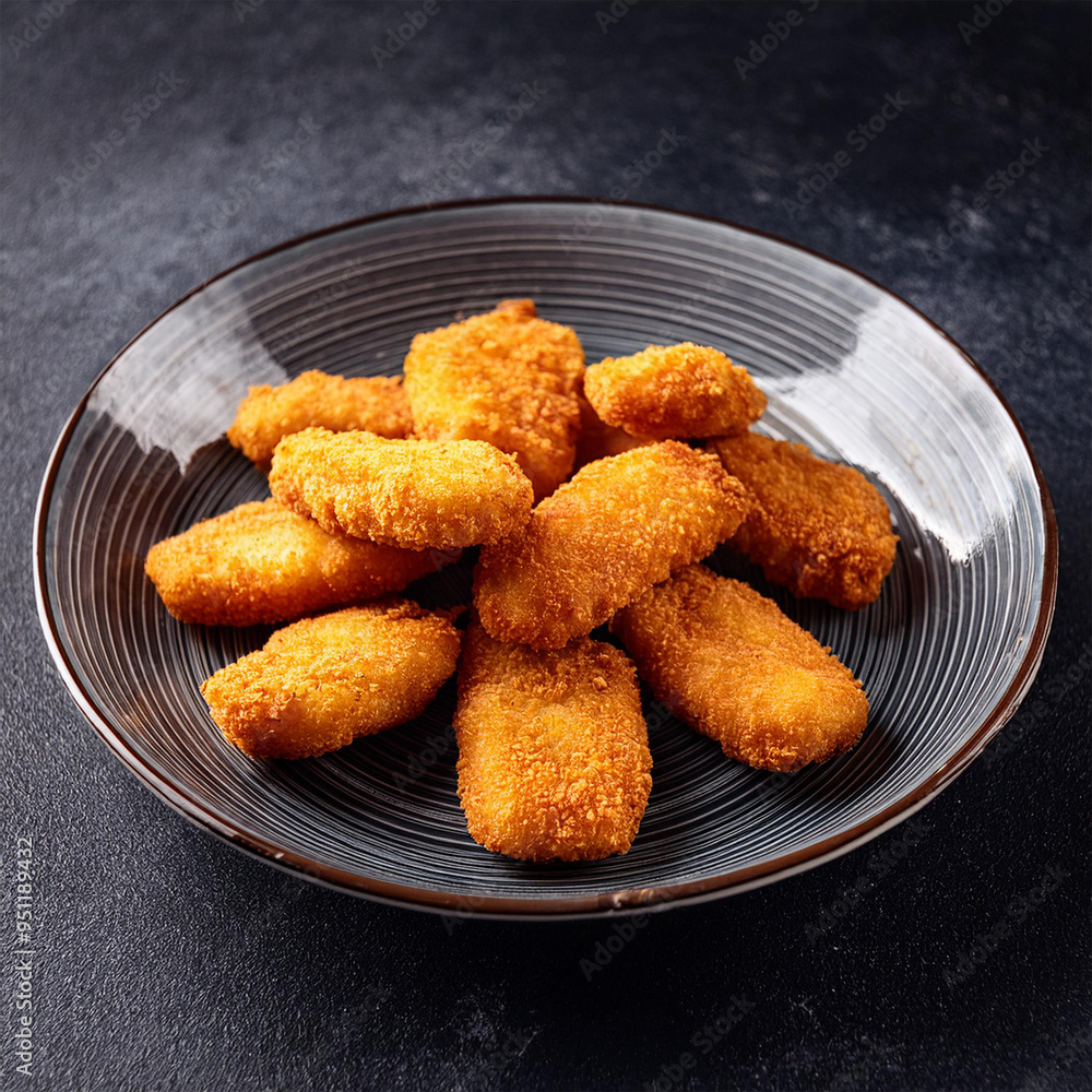 fried chicken nuggets in plat fried chicken nuggets in plat