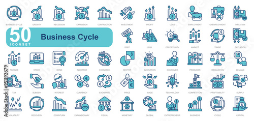Business cycle iconset