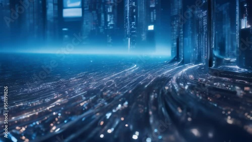 "Futuristic Cityscape at Night"