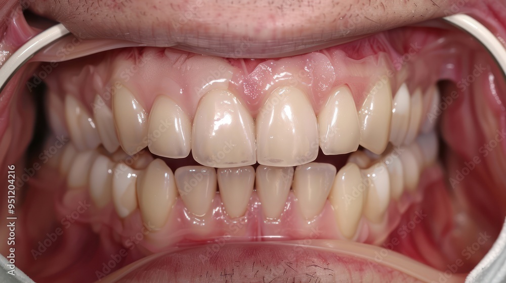 Fototapeta premium Close-up of a Person's Teeth