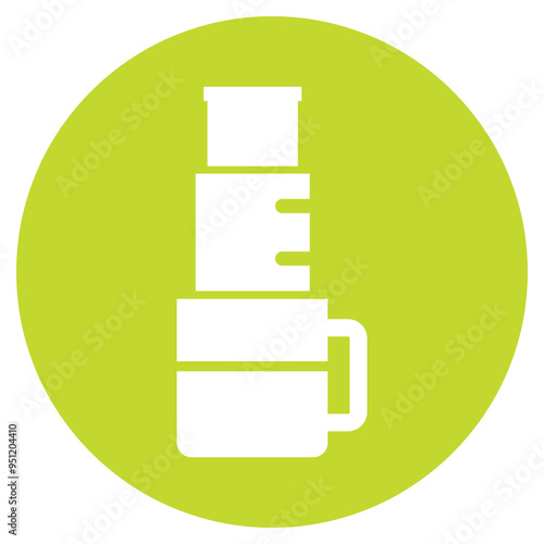 Aeropress, coffee, cup icon