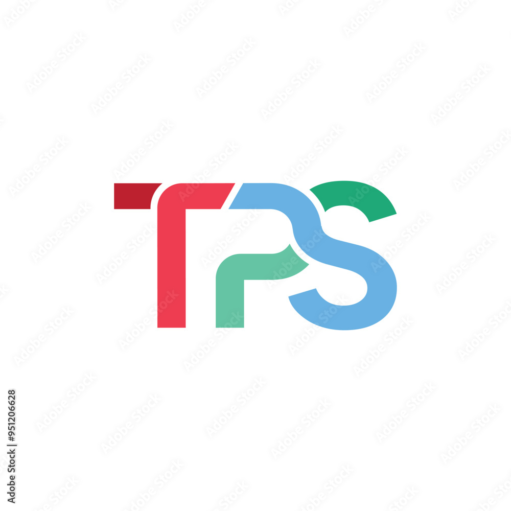 Colorful Letter TPS Logo Concept Colorful Letter TPS Logo Concept