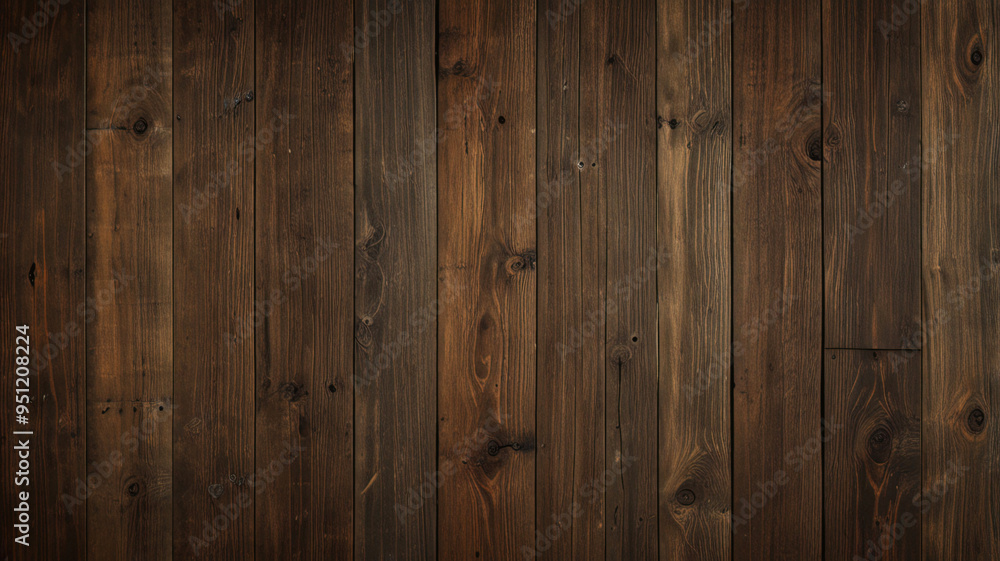 Naklejka premium Antiguo fondo de madera con textura oscura grunge, la superficie de la antigua textura de madera marrón, paneles de madera de teca de vista superior. 