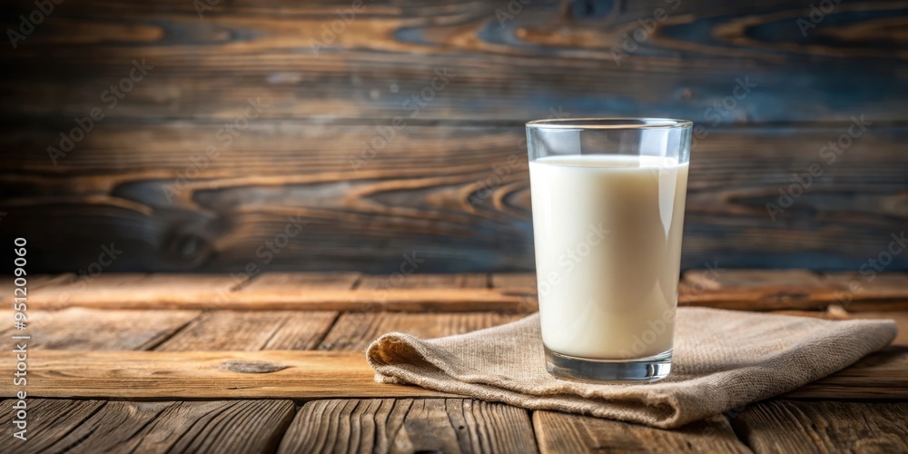 Refreshing glass of milk on a wooden table, dairy, drink, healthy, calcium, nutrition, white, beverage, cold, fresh, cow, glass