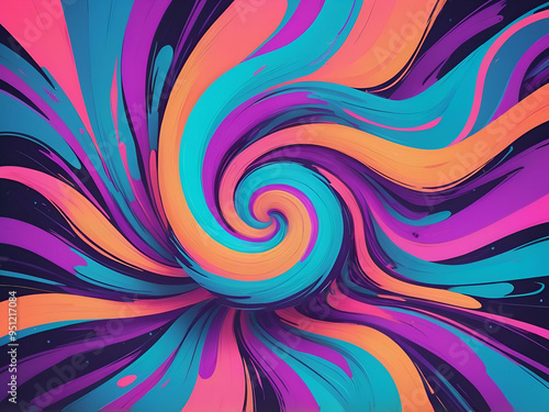 abstract Neon pastel color Spin Effect design Background