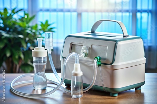 A compact, portable device delivers continuous oxygen therapy to patients in various settings, providing reliable treatment for hypoxia and respiratory distress. photo