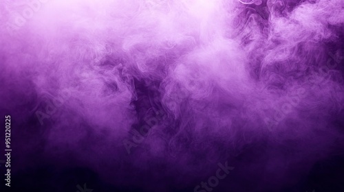 Creative purple lilac smoke Halloween background of floating smoking graphic studio banner misty fog haze atmosphere on monochrome trendy plain back ground cloudy mysterious copy space backdrop