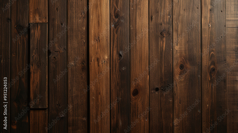 Naklejka premium Antiguo fondo de madera con textura oscura grunge, la superficie de la antigua textura de madera marrón, paneles de madera de teca de vista superior. 