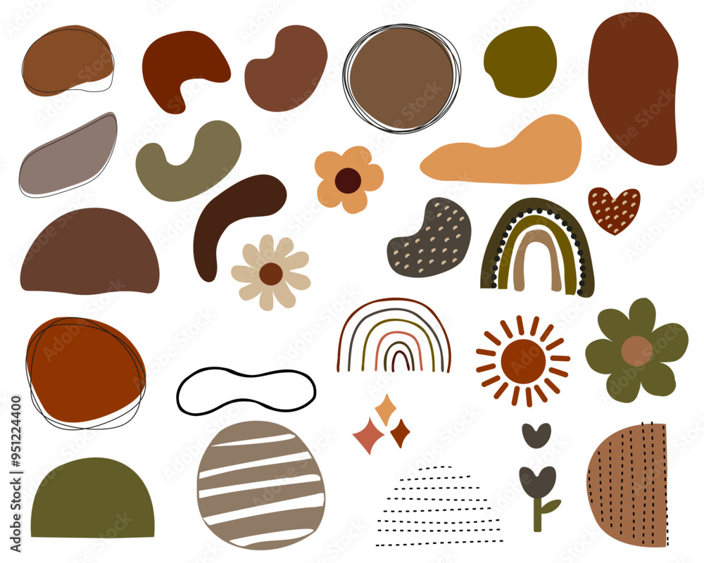 Hand drawn boho elements collection Hand drawn boho elements collection