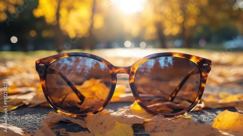 Wallpaper Mural Autumn Sunlight Reflected in Tortoiseshell Eyeglasses Torontodigital.ca