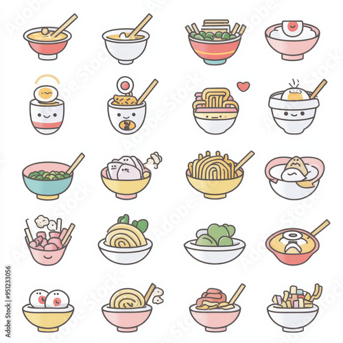 Wallpaper Mural Kawaii icons Torontodigital.ca