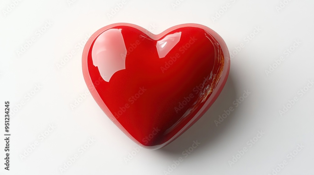Red Heart on a White Background Red Heart on a White Background