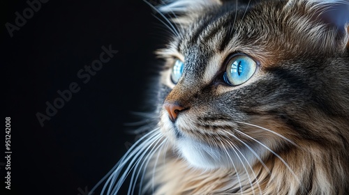 **Feline Focus: A Cat's Portrait with Soft Fur and Bright Eyes**