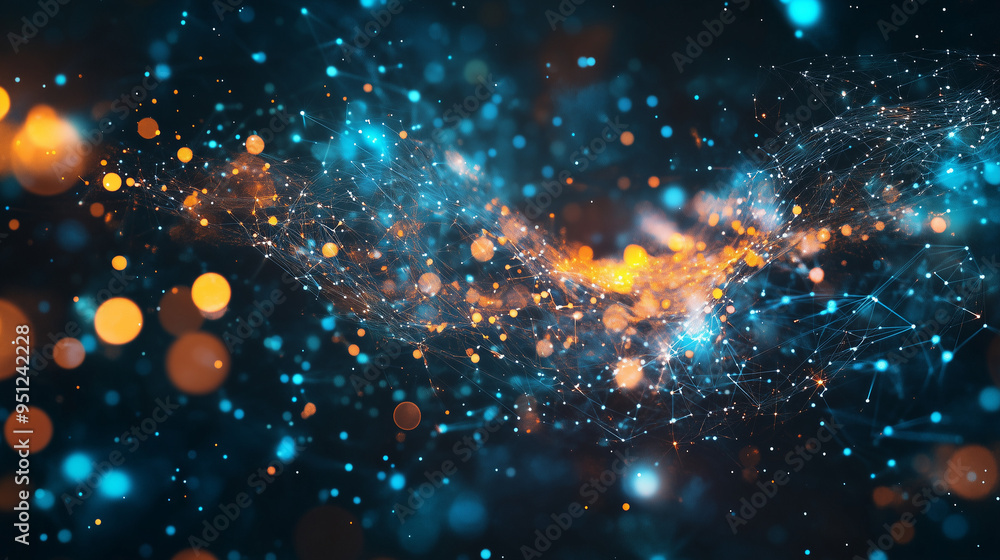 Fototapeta premium Abstract colorful data flowing as a wallpaper background illustration