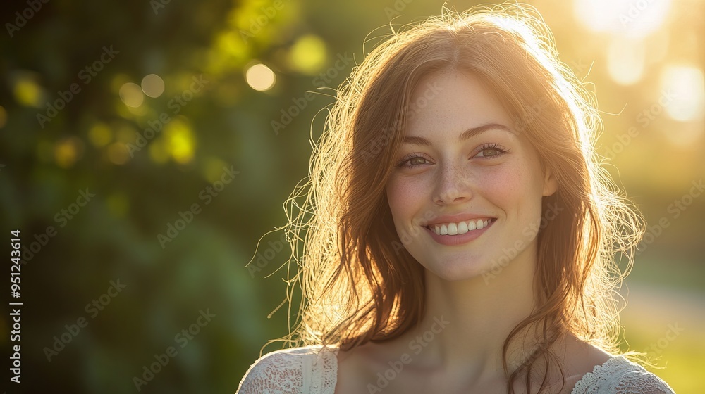 Smiling Woman in Soft Focus Natural Light - Portrait Photography Smiling Woman in Soft Focus Natural Light - Portrait Photography