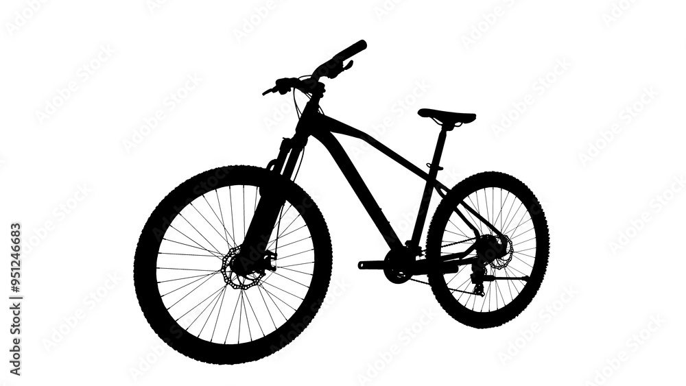 Fototapeta premium Bicycle MTB folding bike vector