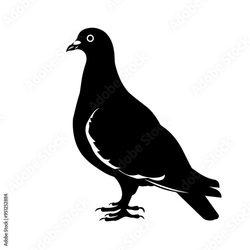 vector silhouette of a Pigeon